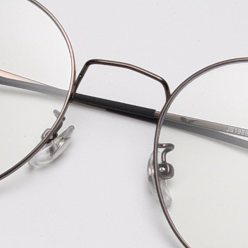 Korean Retro Flat Reading Glasses 132MM Men Metal Kick Myopia Control BSCI