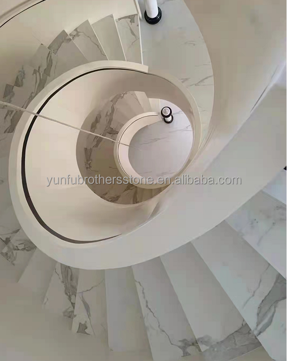 Interior Graphic Design Artificial Stone Steps Tiles for Modern Sintered Staircase