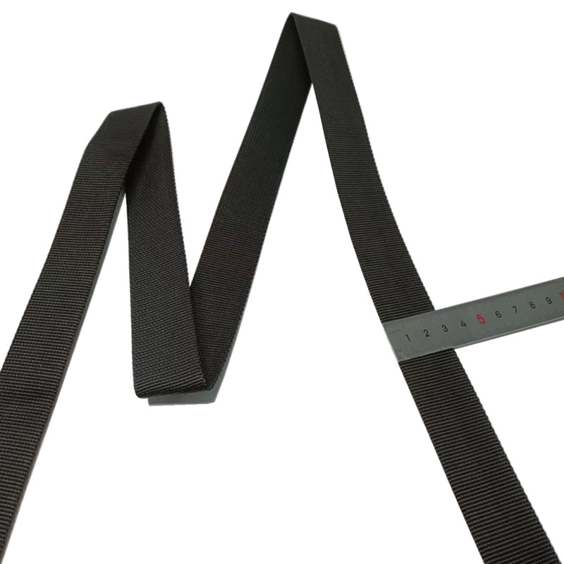Black Lightweight Polypropylene Webbing Polypro Webbing Band