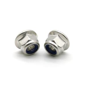 China M12 Nylon Insert Lock Nuts DIN 6926 A4-80 316L Stainless Steel Hex Flange Nut wholesale