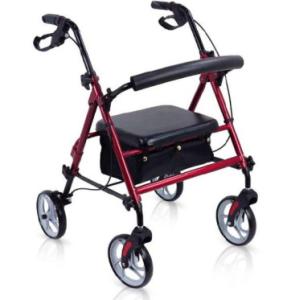 China Mobility Aids Medical Rollator Lightweight Steel 4 Wheel Rollator wholesale