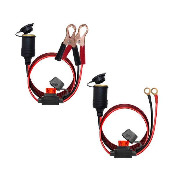 Car Motorcycle Truck Cigarette Lighter Socket Female Power Outlet With 5M Cable