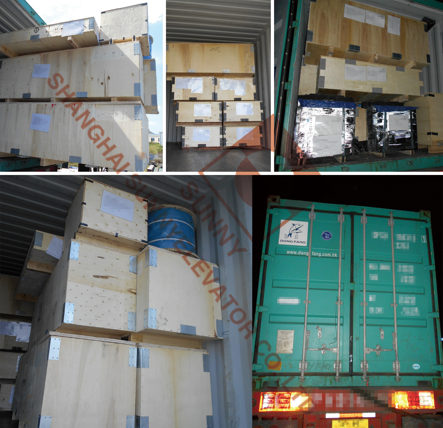 Sunny Lift Car Elevator Commercial 5 Ton Four Panel Center Door Opening