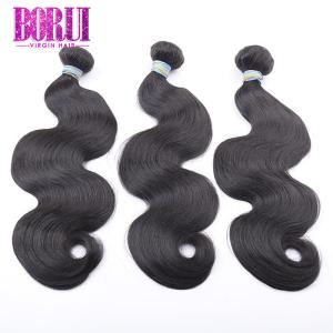 China Unprocessed Brazilian Virgin Human Hair Body Wave With Thick Ends Cuticle Aligned BORUI wholesale