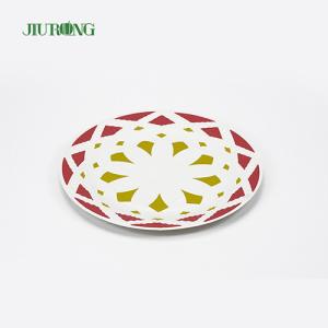 China Kraft 9inch 30cm dia Biodegradable Paper Plates Greaseproof UV Coating wholesale