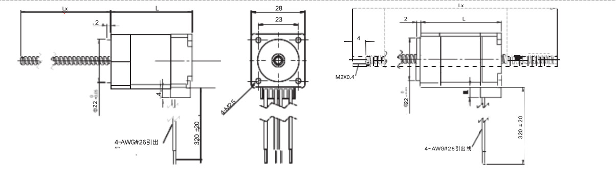 Nema 11 Linear Screw Stepper Motor For Linear Motion Hybrid 28mm