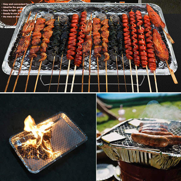 Disposable Charcoal Grill Instant Barbecue Grill One Time Use