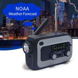 China SOS Emergency Waterproof Hand Crank Radio With 4000hMA Removable Battery wholesale