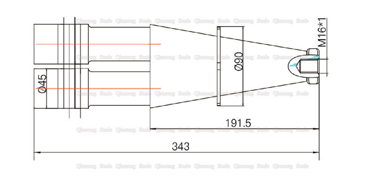 Column Type Welding Double Miniature Ultrasonic Transducer With Yellow Ceramics