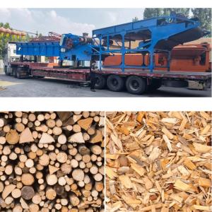 China Electric Automatic Wood Chipper Machine 2 Flying Knives Forestry Wood Chipper wholesale