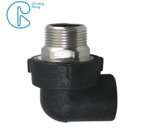 China PE100 PN16 SDR11 HDPE Socket Fusion Fittings Male Elbow for Water Supply wholesale