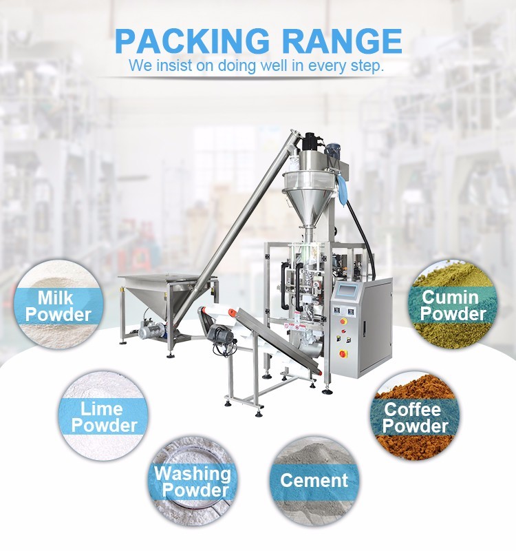 Chocolate / Cocoa / Coffee Powder Flour Packaging Machine With Touch Screen Multi Function
