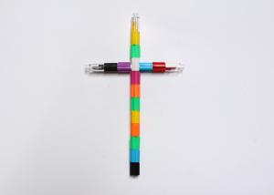China non-sharpening pencil Advertising stationery colorful 9 bullets push pencil wholesale