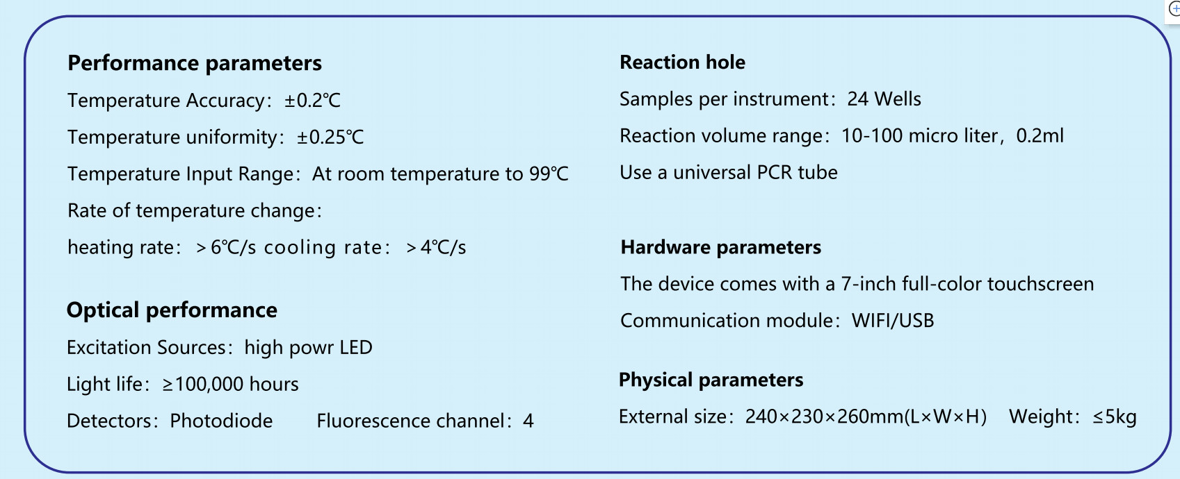 Micgene Fluorescence Quantitative Pcr Machine ISO 13485 Real Time PCR Thermal Cycler