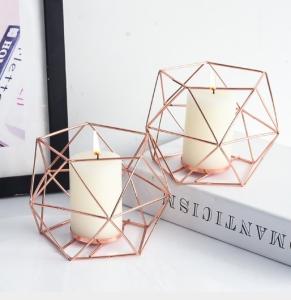 China 3.9&quot; Height Nordic Candlestick , Metal Mesh Nordic Candle Holder wholesale
