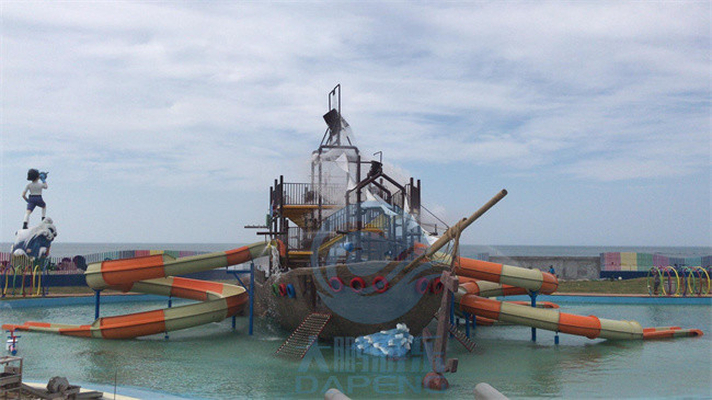 Fiberglass HDG Steel Playground Water Slide Big Water Slides For Adults Children