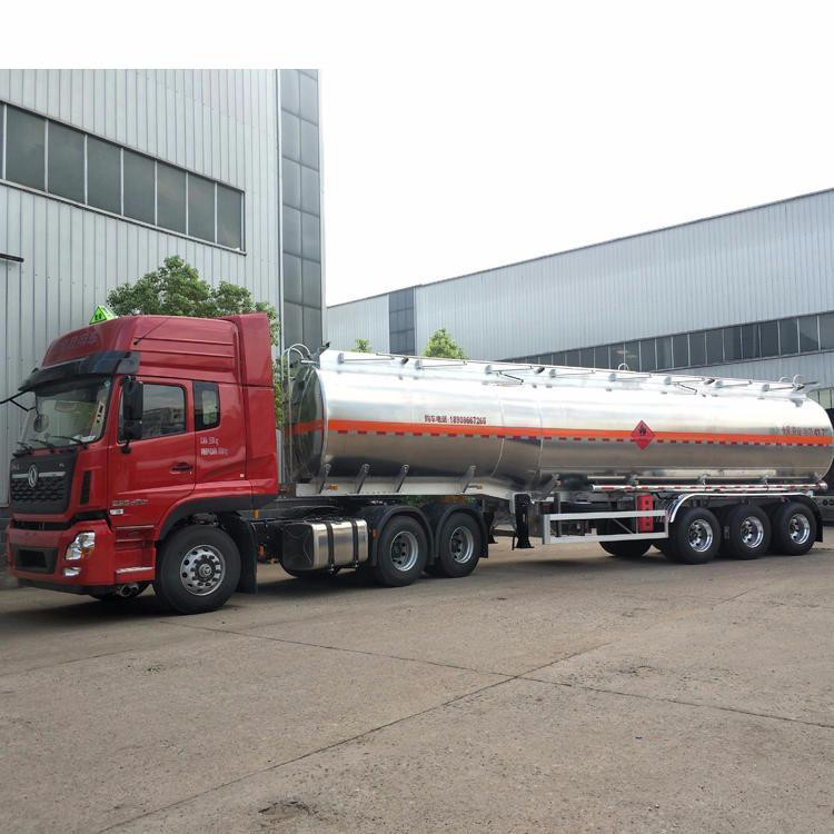 Tri Axles Aluminium Trailer Tanker Oil Fuel Diesel Transport Tank 12 Wheels