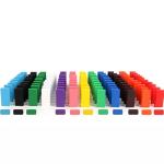 Rainbow Colored Dominoes For Toppling Professor Puzzle Domino Rally