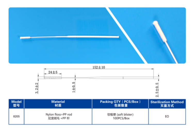 ABS Handle Sterile 6 Inch Cotton Tipped Applicators