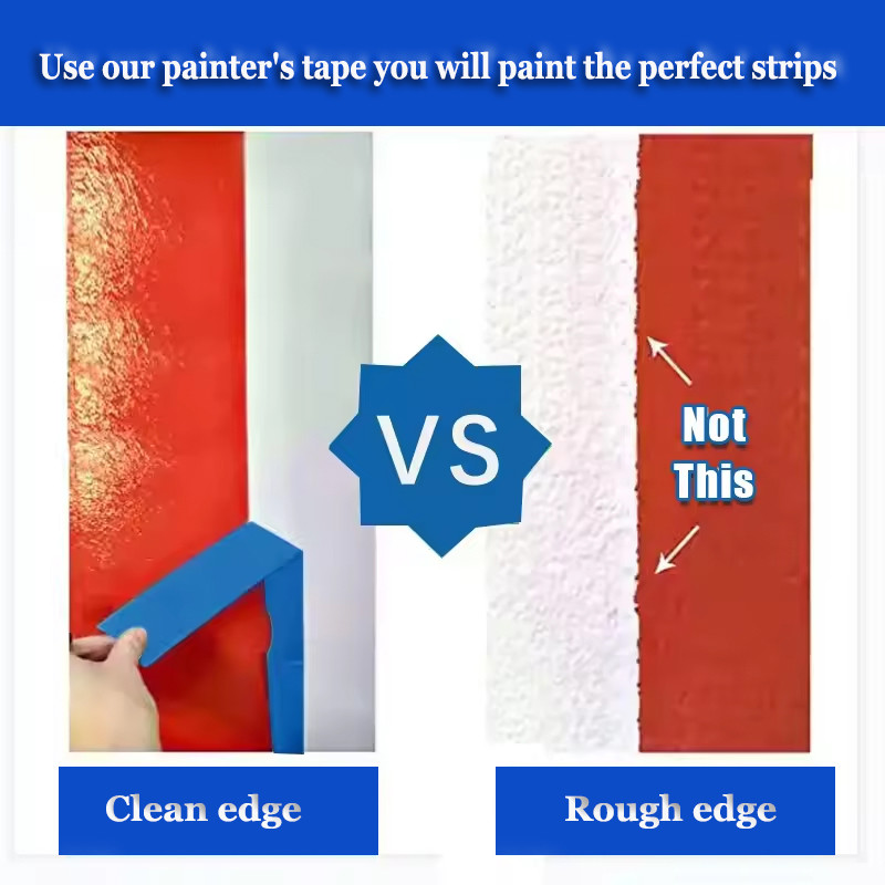 Custom High Temperature Resistance Blue Masking Tape Painting Refinish