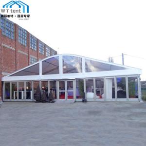 China Large Transparent Arcum Tent Glass Wall Galvanized Steel Connector wholesale