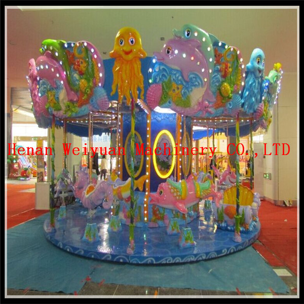 new product rides Chrismas carnival park rides sea horse carousel