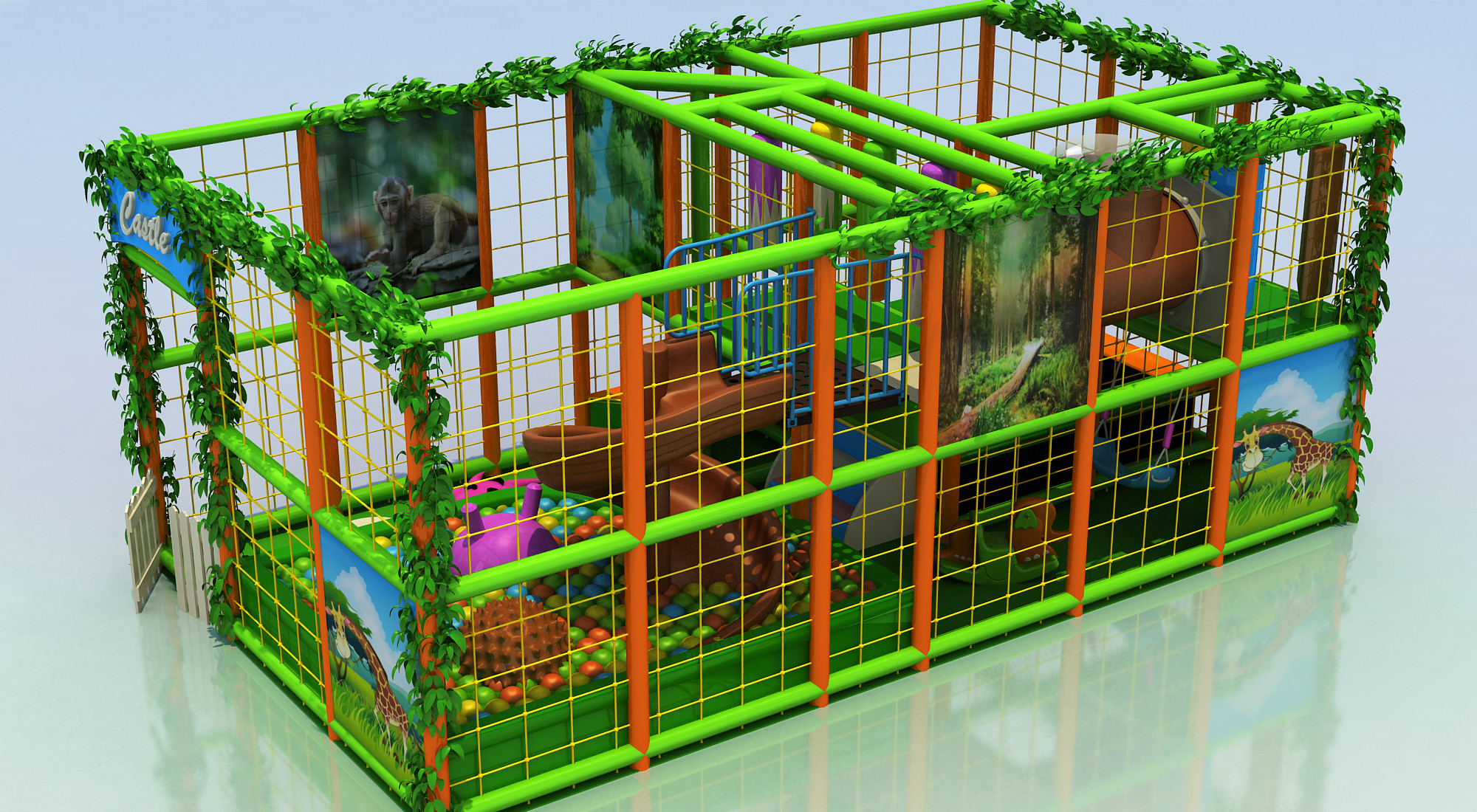 shopping mall slide amusement park fun indoor activities for kids