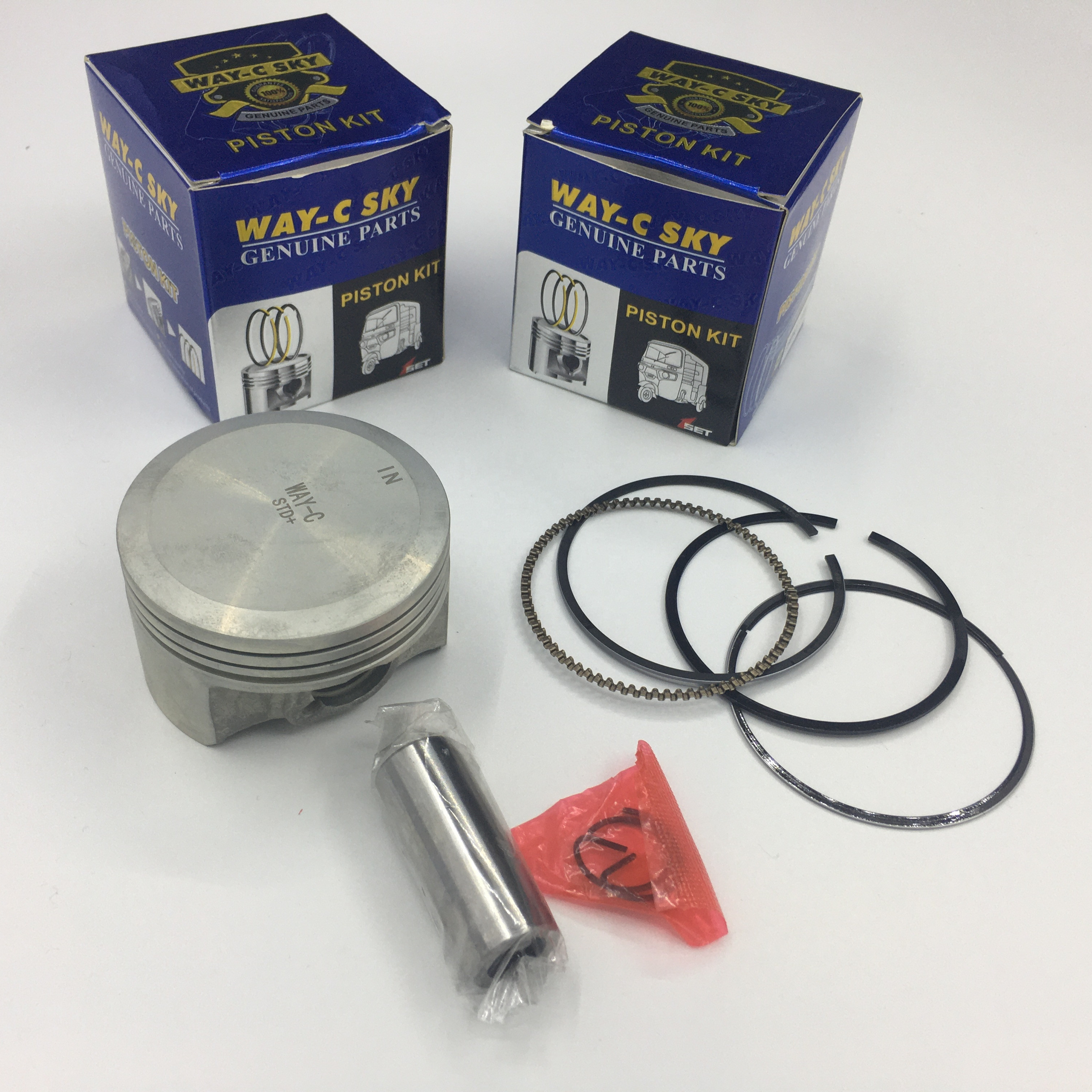 N6320390 Aluminium Motorcycle Engine Parts Piston Kit With Ring For TVS STAR HLX
