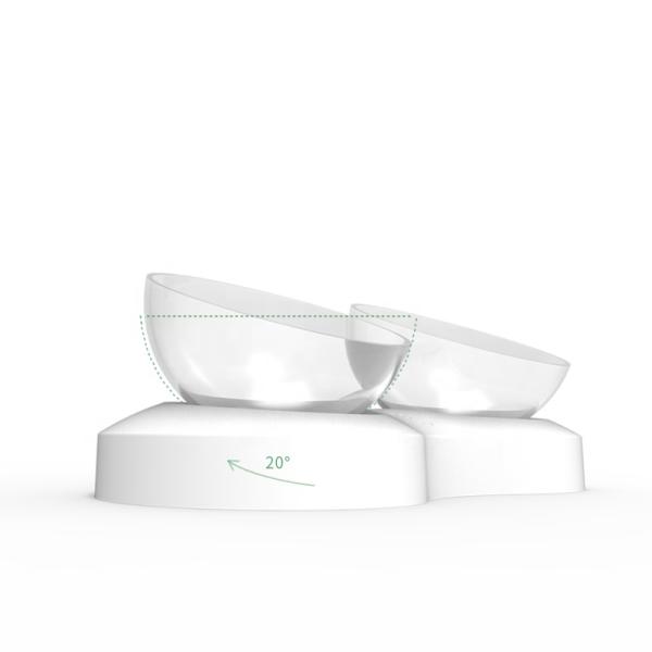 Elevated Double Cat Food Bowls Funny For Small Animals 32.3*16.5*9.5cm