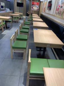 China Solid Wood Restaurant Booth Style Dining Set Table and Chair Space Saving wholesale
