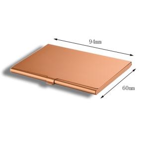 China Modern Simplify 94*60mm Aluminium Card Wallets Anodizing Gold Color wholesale