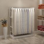 Height 2200mm Width 450mm Metal And Wood Storage Shelves For Pillow And Quilt