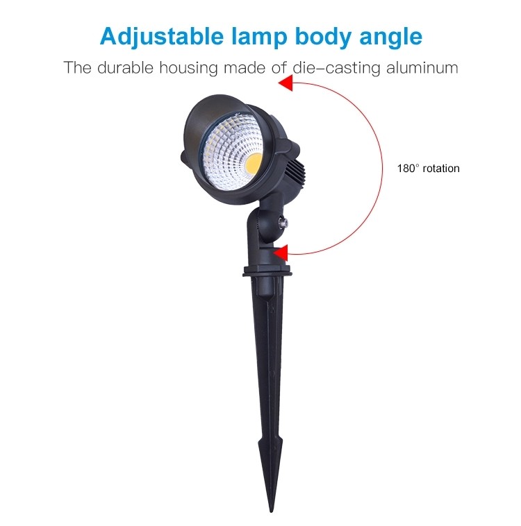 Cob 5w RGB Garden Lights For Landscape , LED Garden Spike Lights IP65 Waterproof