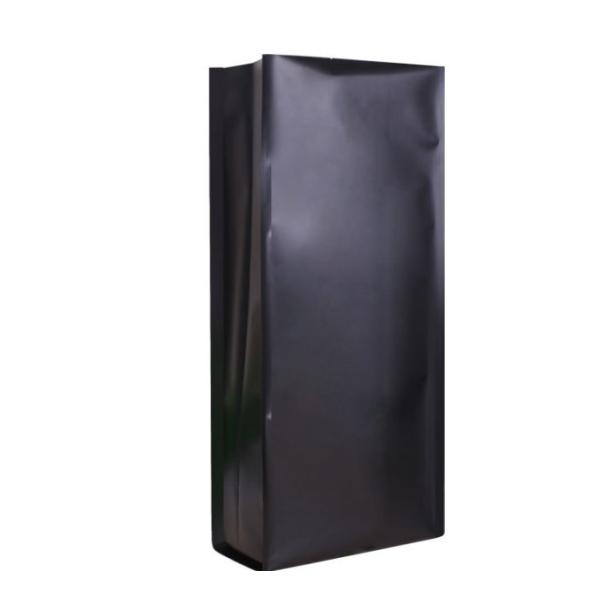 2.5KG Eight Side flat bottom black aluminum foil Flat Plastic Coffee bags stand up pouches with Valve