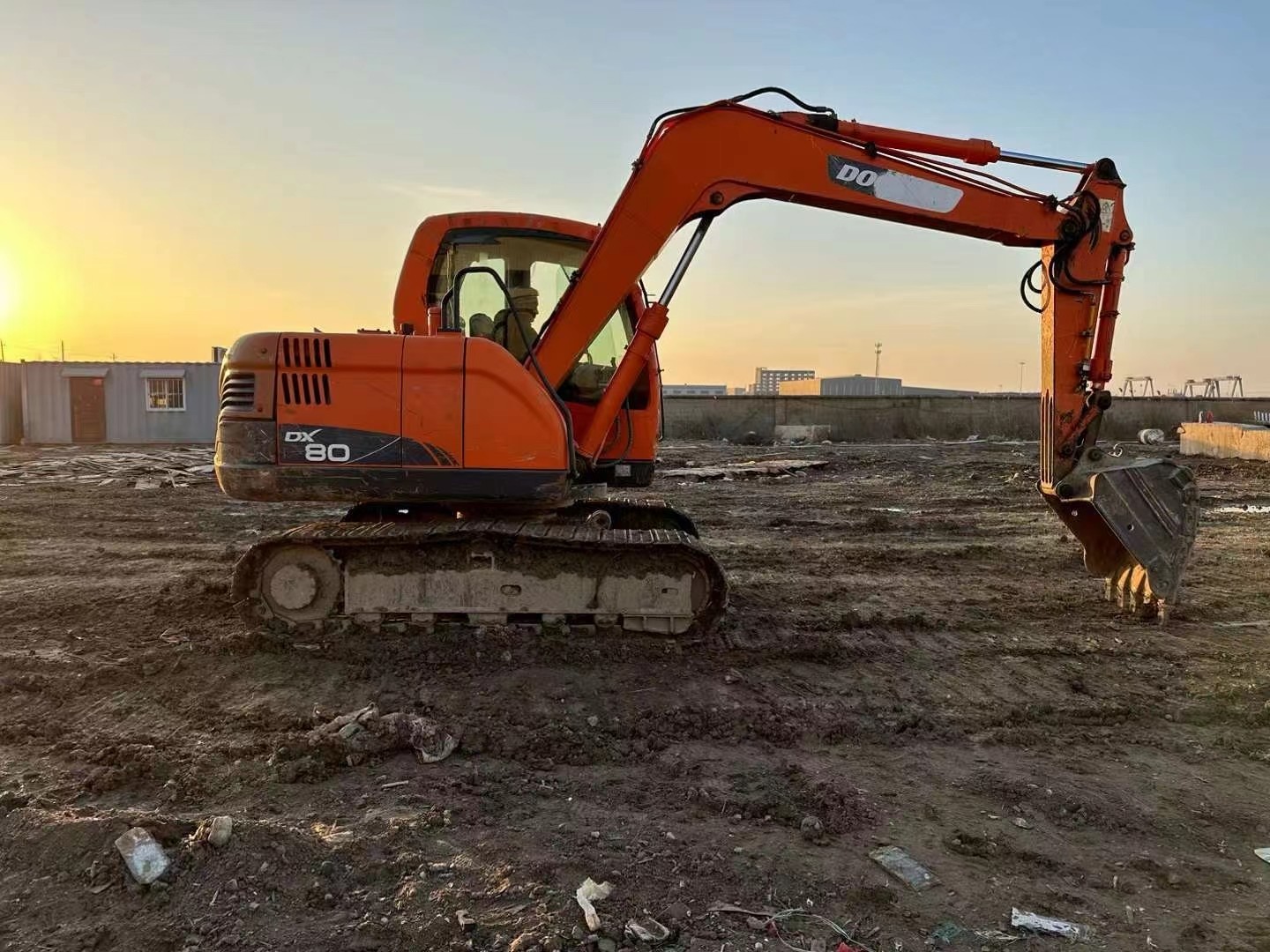 8ton 8000kg Used Doosan Excavators Doosan Dx80 Excavator 0.32m3 Bucket Capacity