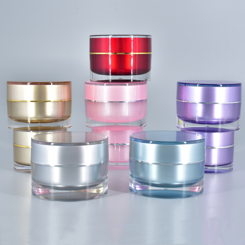 5g 10g 15g 20g 30g 50g 100g Cosmetics Acrylic Gel Nail Jar Matte for Skin Care Cream Frosted Plastic Jars with Screw Lids