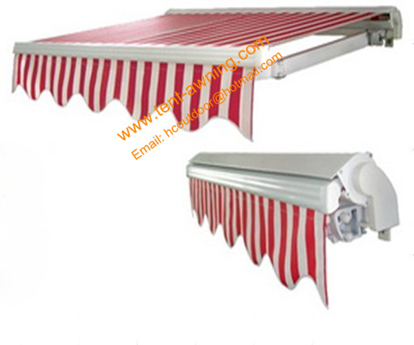 Outdoor Motorized Awning Customized Sizes Retractable Half Cassette Awnings