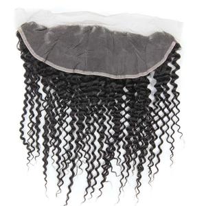 China Thick Human Hair Lace Closure , Brazilian Lace Frontal Closure With Baby Hair wholesale