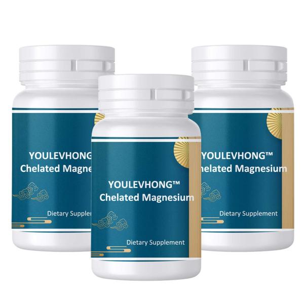 Chelated Magnesium Supplement Capsules Healthy Bones And Teeth Natural Dietary