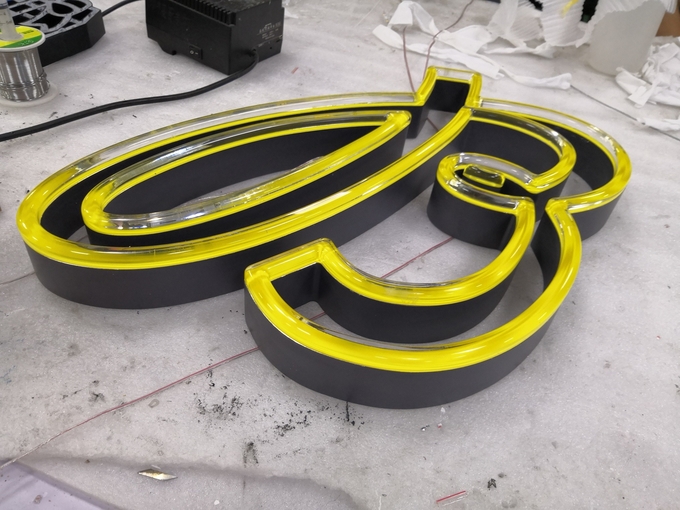 28.5mm Custom Logo LED Neon Sign Free Standing CCC RoHs Certificated