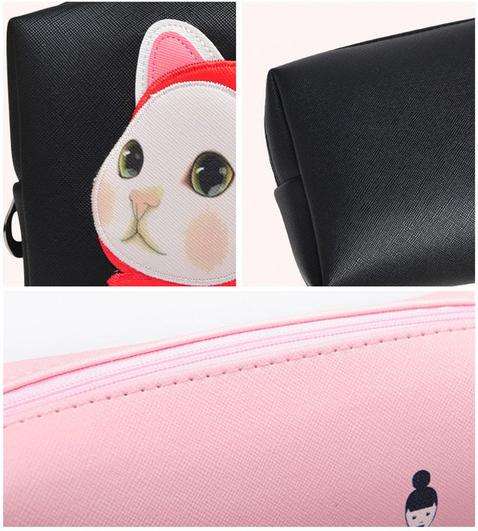 L19.5*D8*H13 Cm Red Cartoon Printed PU Cosmetic Bag