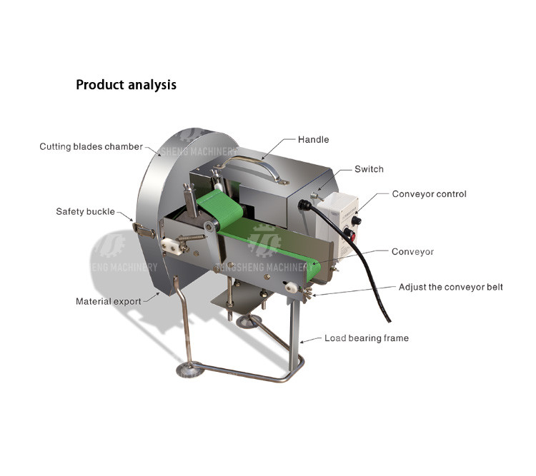 SS304 Vegetable Processing Machine Mini Electric Tabletop Onion Slicer Food Processor