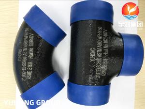 China ASTM A860 WPHY 60 CARBON STEEL PIPE FITTINGS B16.9 BLACK PAINTING on sale