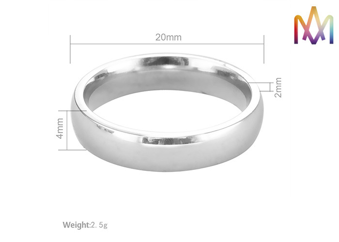 Simple Style Rustproof Stainless Steel Engraving Ring