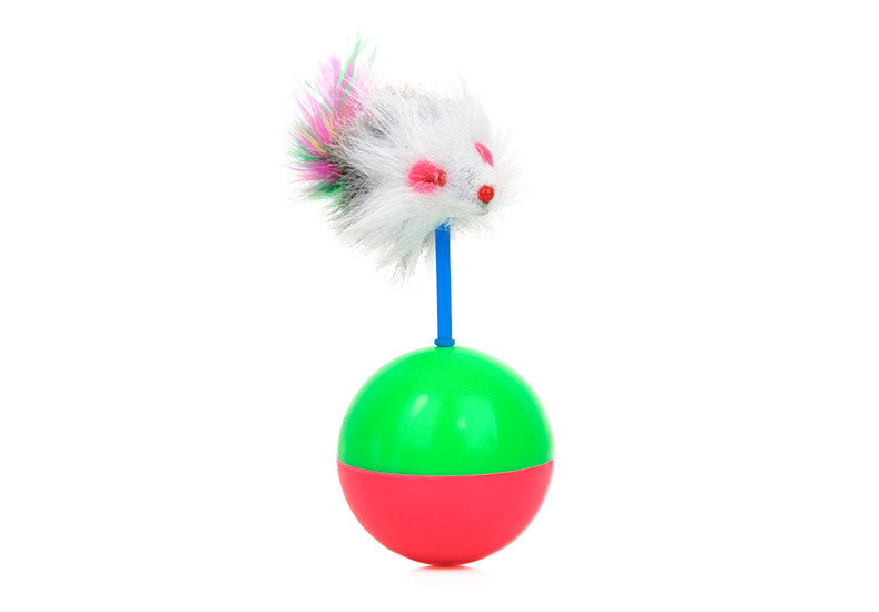 Tumbler Shape Interactive Cat Ball , Cat Toy Moving Ball Funny Weight 50g
