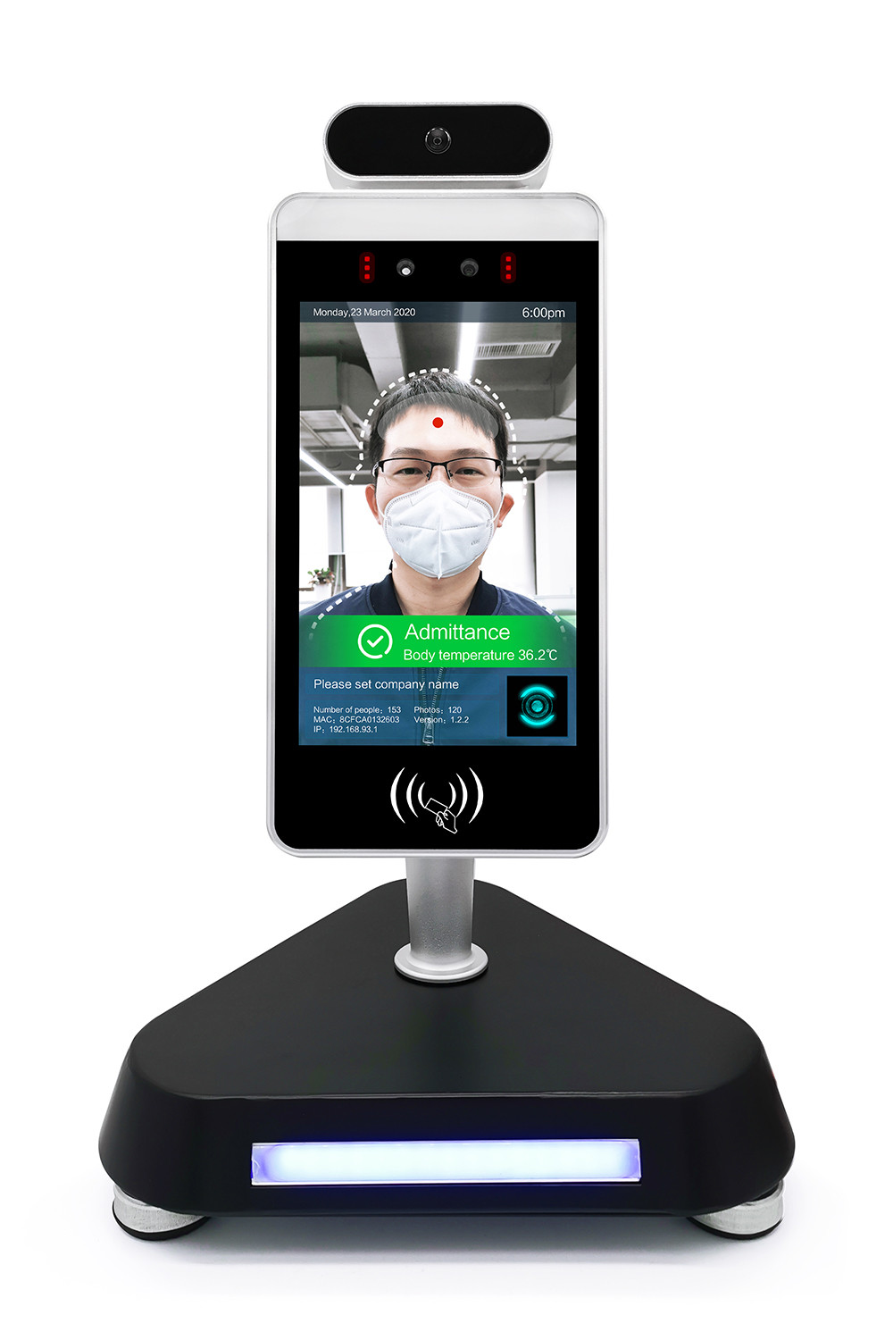 Infrared Thermometer AI IP65 Face Recognition Access Control System