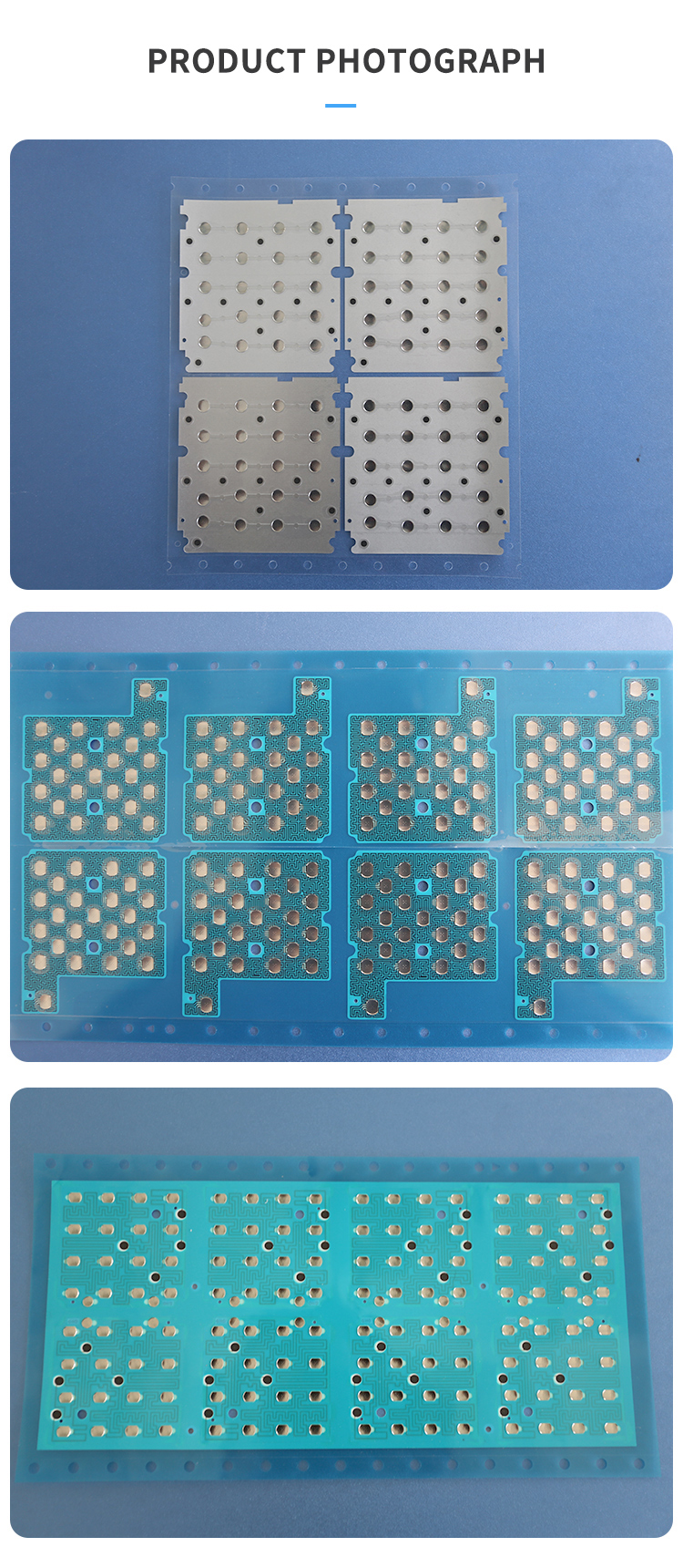 Dustproof Metal Dome Arrays Customized PET Silver Pattern Printing For Bank Devices
