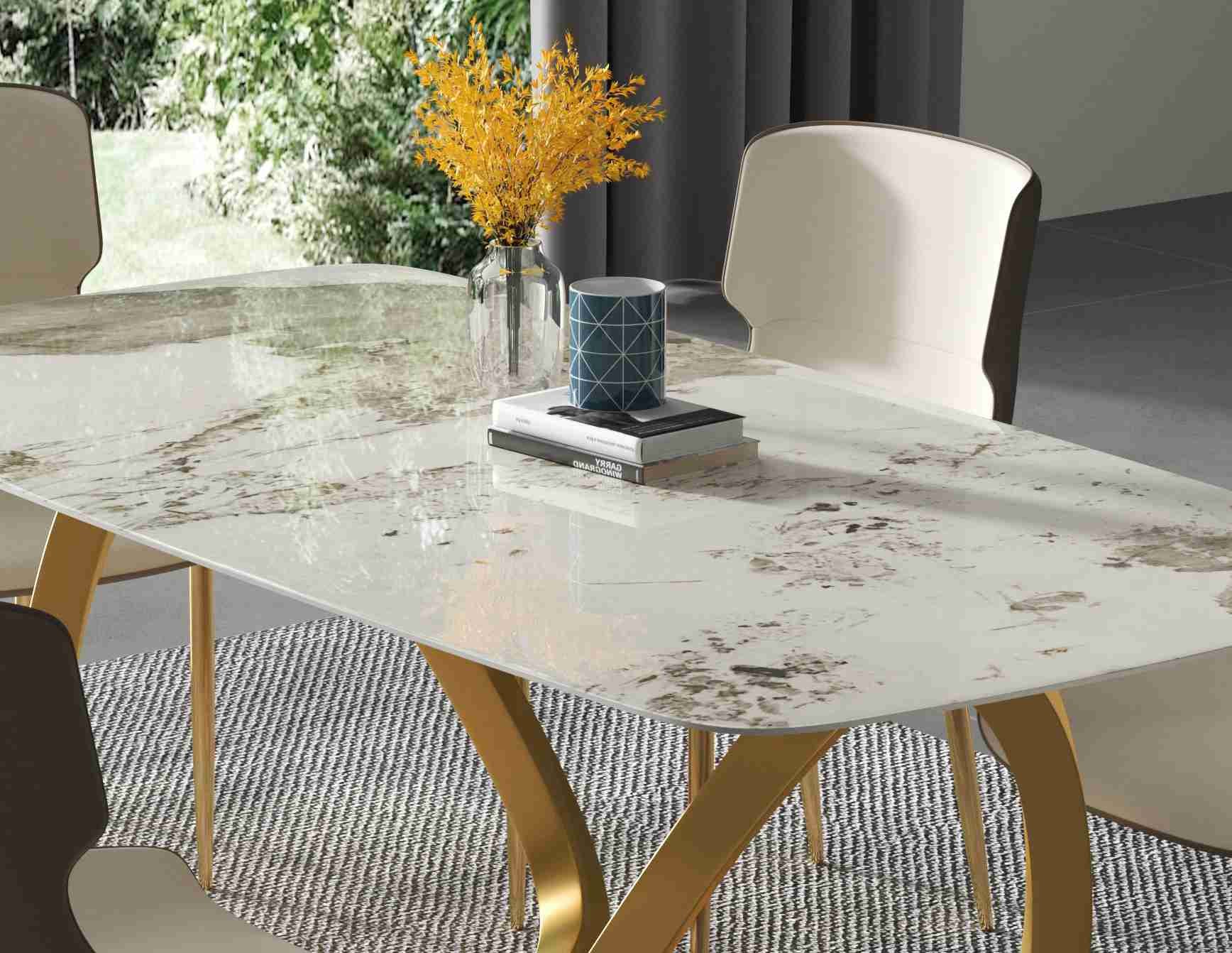 Bright Modern Rectangular Dining Tables Italian Simple Home Rectangle Breakfast Table Set