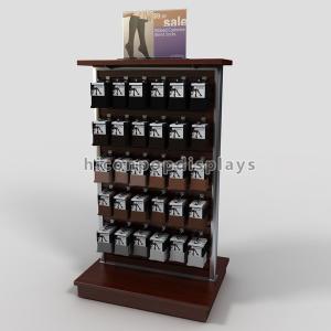 China Retail Store Fixtures Wood Slatwall Display Stands Double Sided For Footwear Products wholesale