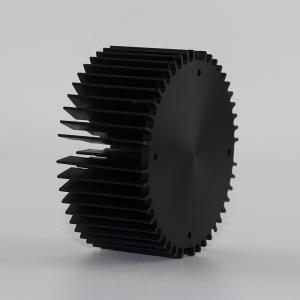 China Black Electroplated Extruded Aluminum Heat Sink , FM Forging Round Heatsink on sale